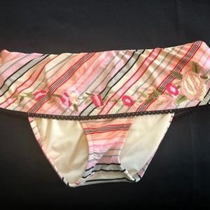 Betsey Johnson Embroidered Bikini Bottom